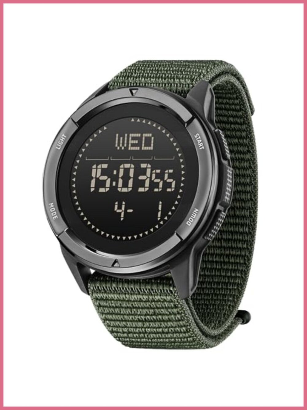 CakCity Digital Watch Military Tactical Carbon Fiber Nylon Strap